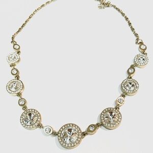 Charming Charlie Gold Rhinestone Necklace